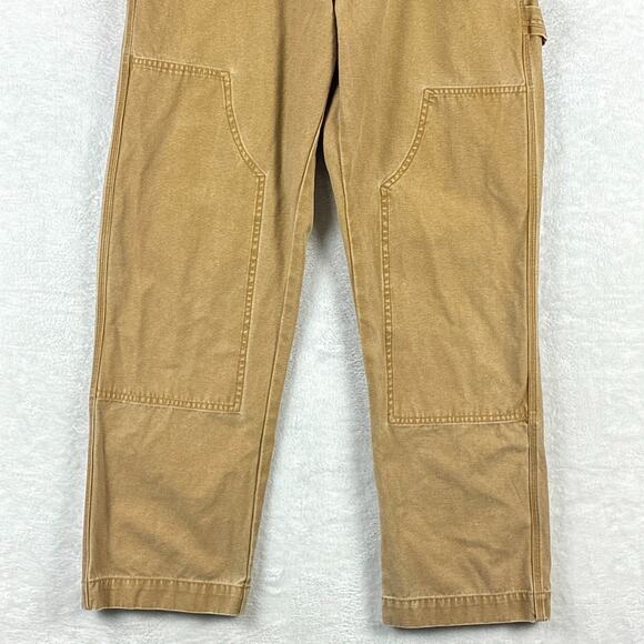 RVCA Double Knee Carpenter Pants Mens 32 Brown Americana Fit Skater Grunge - Picture 3 of 13
